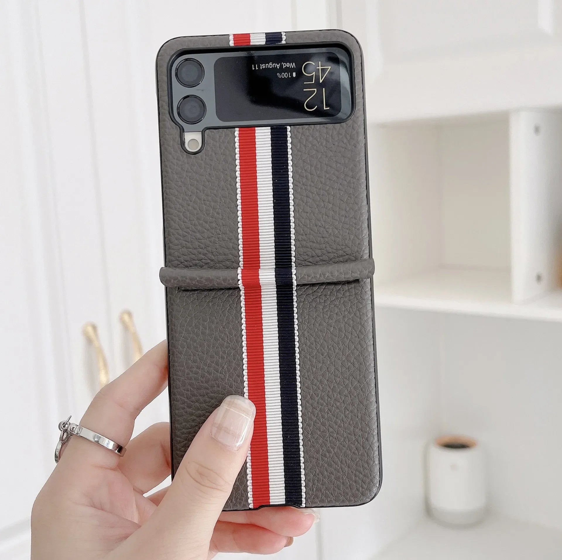 Litchi Leather Case for Samsung Galaxy Z Flip - Premium Mobile Phone Cases from Dressmycell.com - Just $22! Shop now at Dressmycell.com Litchi Leather Case for Samsung Galaxy Z Flip - Premium Mobile Phone Cases from Dressmycell.com - Just $22! Shop now at Dressmycell.com